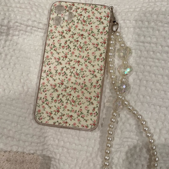 iPhone 11 Max Pro Floral Phone Case with Charm - Picture 2 of 6
